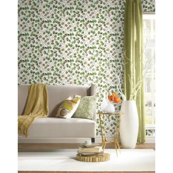 RoomMates Cat Coquillette Eucalyptus Peel & Stick Wallpaper Green and White {6}