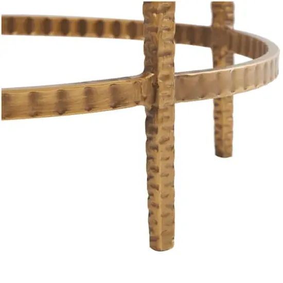 20" Gold Metal Accent Table {6}