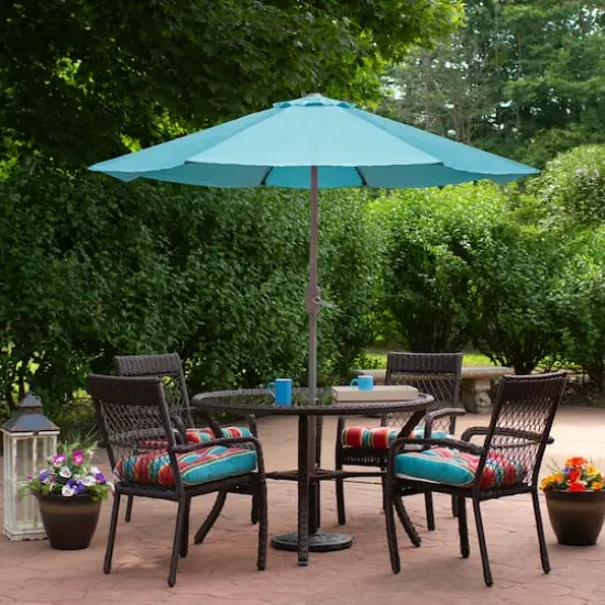 6.5ft. Outdoor Patio Market Umbrella Turquoise {3}