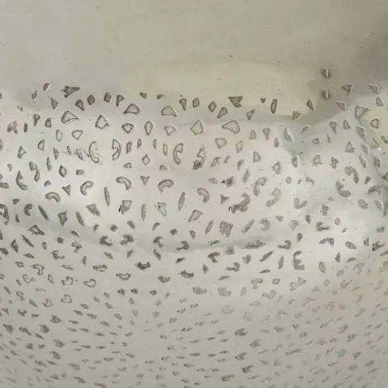 16" Silver Aluminum Contemporary Round Vase {5}