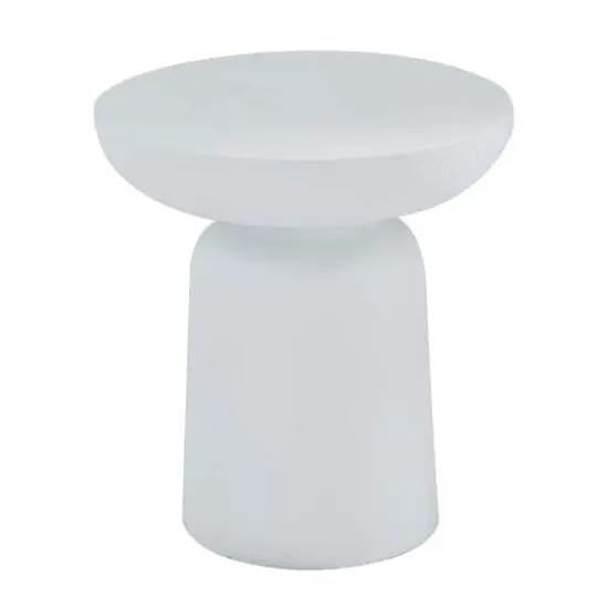 White Contemporary Garden Stool, 17" x 17" x 18" {3}