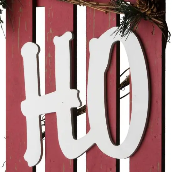 4ft. Red & White Ho Ho Ho Wall Sign {6}