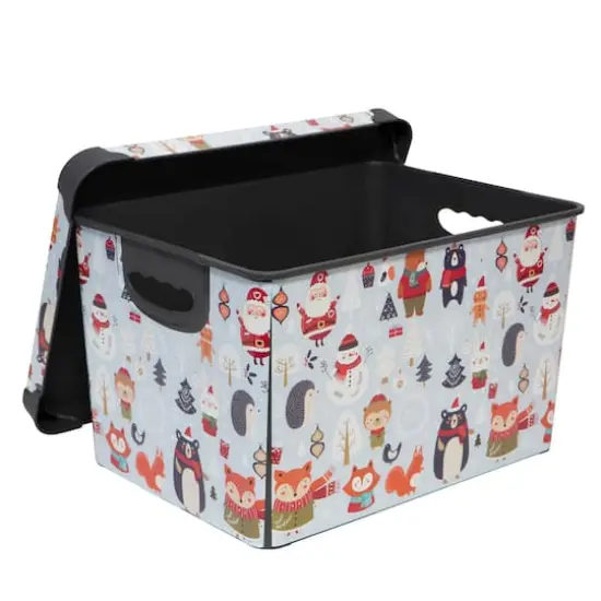 Simplify Woodland Winter Storage Tote Bin {3}