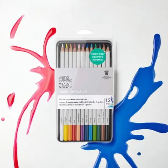 Winsor & Newton&trade; Studio Collection&trade; 12 Color Watercolor Pencil Tin {6}