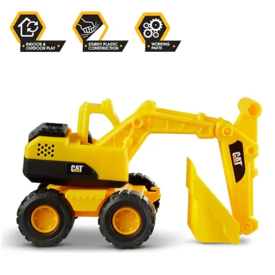 Funrise CAT&reg; Tough Rigs Construction 15" Yellow Toy Excavator {4}