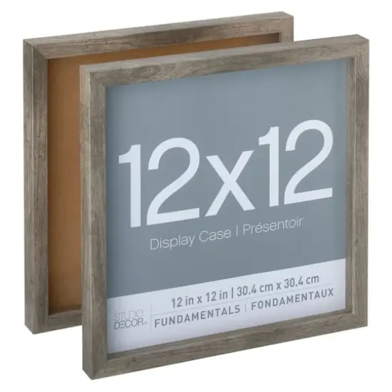 2 Pack Fundamentals 12" x 12" Gray Shadow Box by Studio D&eacute;cor&reg; {8}