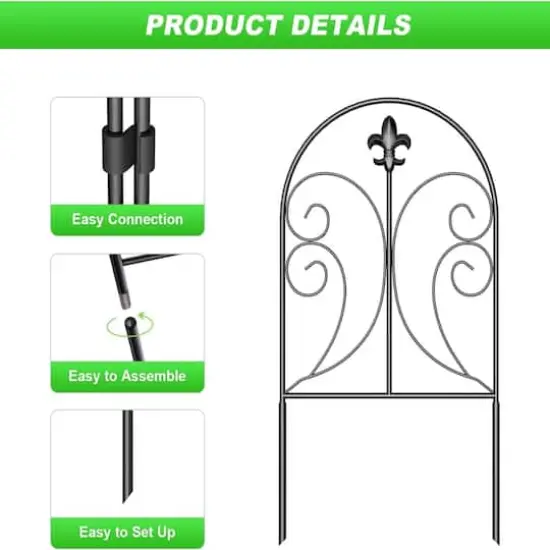 NEX&trade; Black Decorative Butterfly Garden Fence, 10ct. {4}