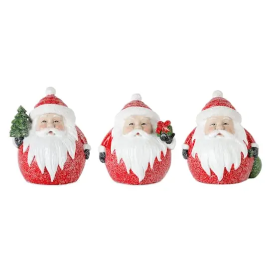 5" Round Santa Figurine Set {1}