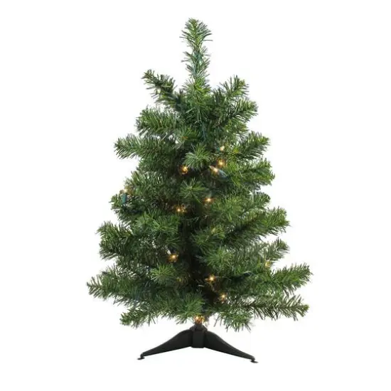 3ft. Pre-Lit Full Canadian Pine Artificial Christmas Tree, Clear Lights {1}
