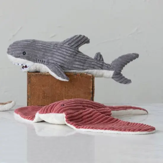 Hello Honey&reg; 25" Rust Plush Corduroy Manta Ray {5}