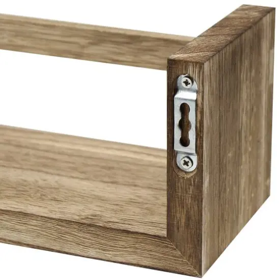 Sorbus Rustic Floating Shelves Set Mahogany {7}