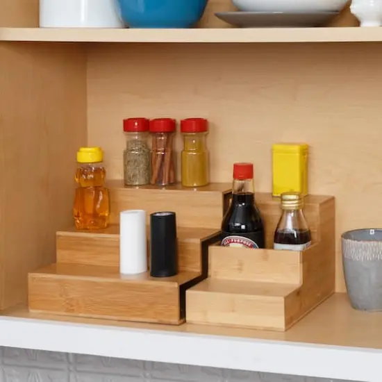 Honey Can Do Adjustable 3-Tier Bamboo Spice Rack Organizer {10}