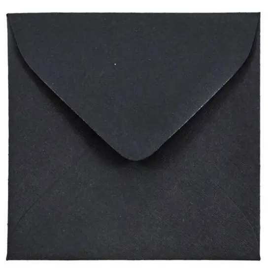 JAM Paper 3.125" x 3.125" Black Linen Square Invitation Envelopes, 50ct. {1}