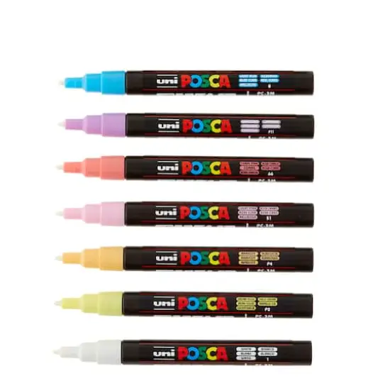 Uni Posca PC-3M Soft Color Fine Tip Marker Set {1}