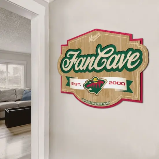 NHL Fan Cave Sign Minnesota Wild {5}
