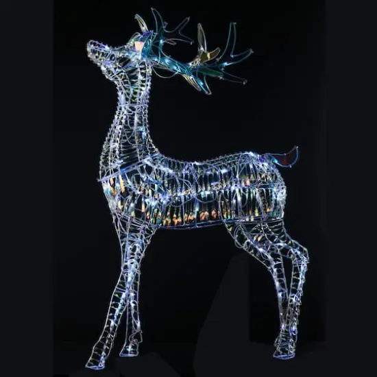 48" Iridescent Deer with Cool White LED Lights {6}