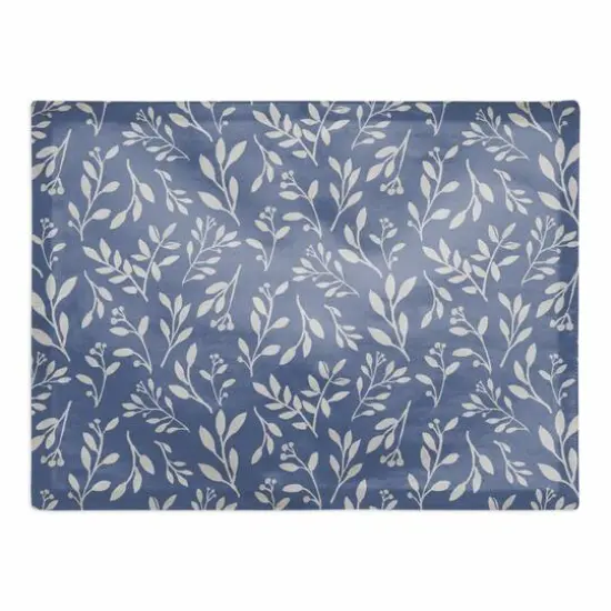 Delicate Floral Placemat Navy {1}