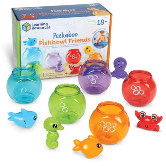 Learning Resources Peekaboo Fishbowl Friends 10 Piece Learning Kit {1}