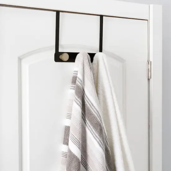 Elle D&eacute;cor Black 3 Hook Over the Door Hook {3}