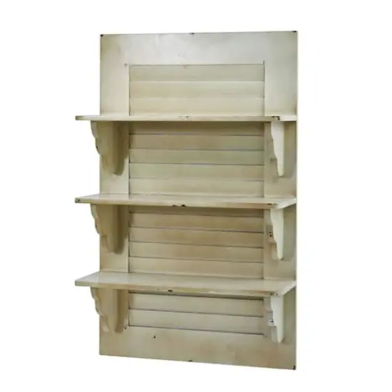 31.75" Vintage Window Shutter Shelving Wall Decor {3}