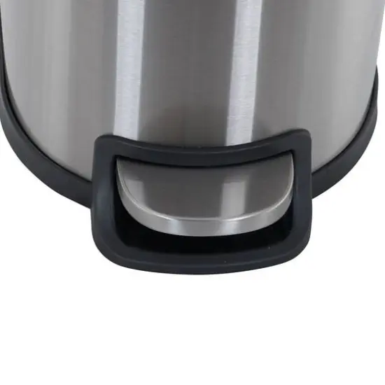 Household Essentials 2.6 gal. Slim Stainless Steel Trash Can {5}