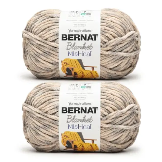 2 Pack Bernat&reg; Blanket Mist-ical&trade; Yarn Gray Cloud {1}