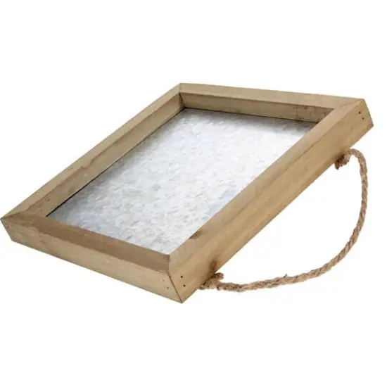 Hampton Art&trade; Rustic 10" x 10" Framed Galvanized Sign {4}