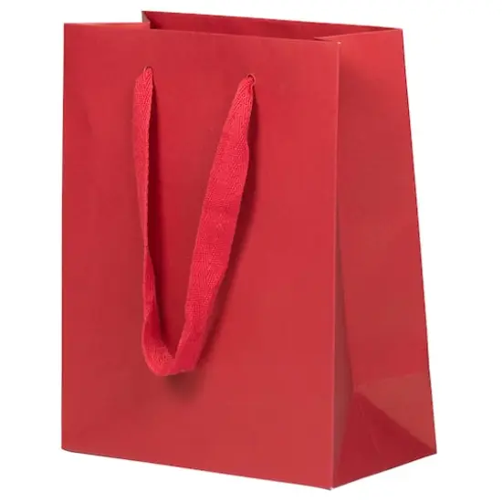 JAM Paper Medium Red Matte Heavy Duty Kraft Gift Bags, 10ct. {4}