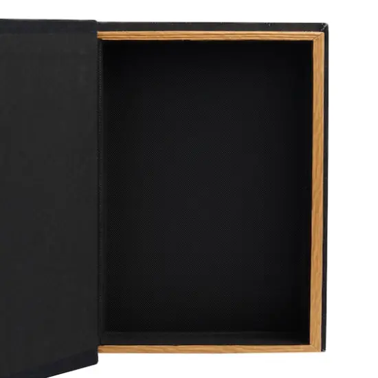 Black Eat Drink Nap Linen Storage Book Box Set {5}