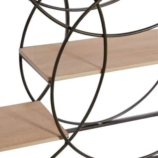 Gray Metal Contemporary Wall Shelf, 32" x 32" x 7" {5}