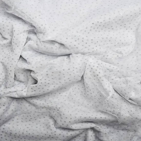 Feldman White with Silver Dots Mesh {6}