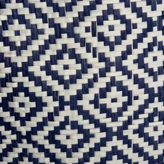 DII&reg; Large Round Geo Diamond Paper Bin Nautical Blue {5}