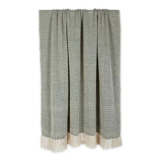DII&reg; Handloom Chevron Throw Hunter Green {7}