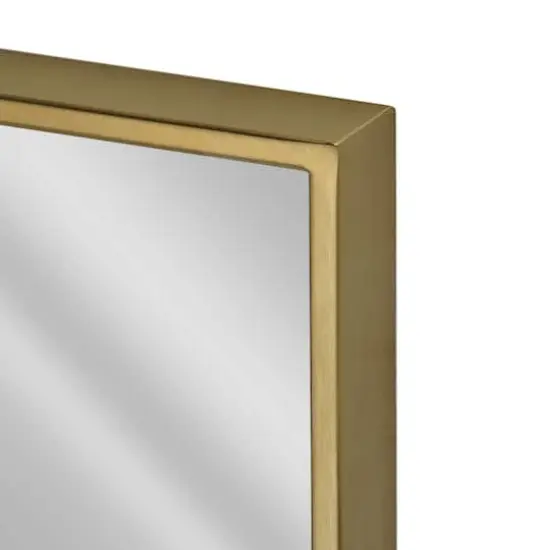 Head West Brassy Gold Spectrum Metal Rectangular Bathroom Vanity Mirror - 30" x 24" {6}
