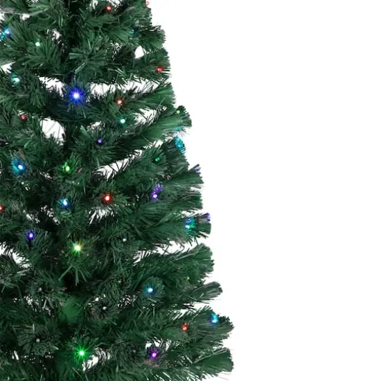 4ft. Pre-Lit Fiber Optic Artificial Potted Christmas Tree, Multicolor LED Lights {5}