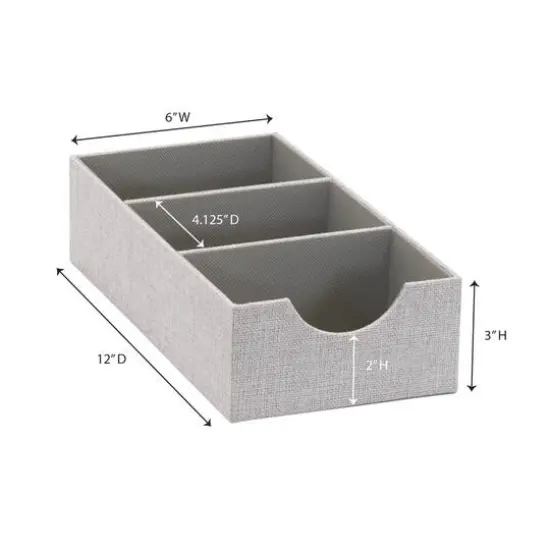 Household Essentials 12" Gray Compartment Organizer Tray, 2ct. {4}