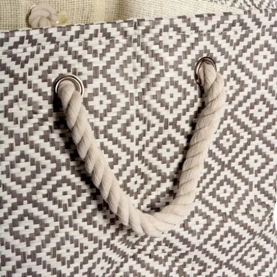 DII&reg; Large Geo Diamond Rectangle Paper Bin Gray {5}