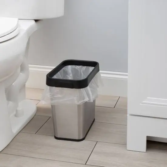 Bath Bliss 8L Stainless Steel Waste Bin {6}