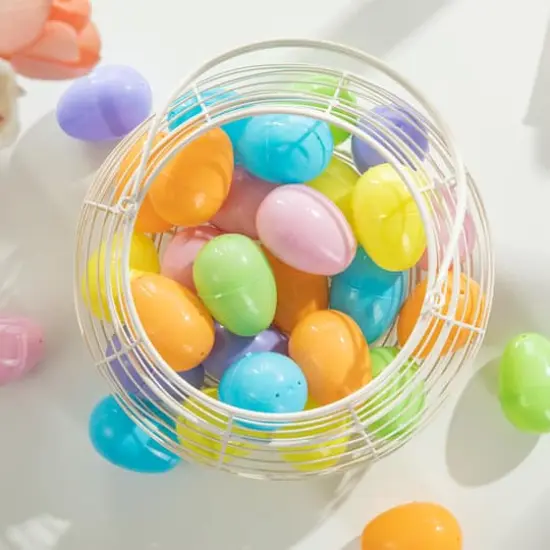 Glitzhome&reg; 6 Colors Easter Plastic Fillable Eggs, 90ct. {4}
