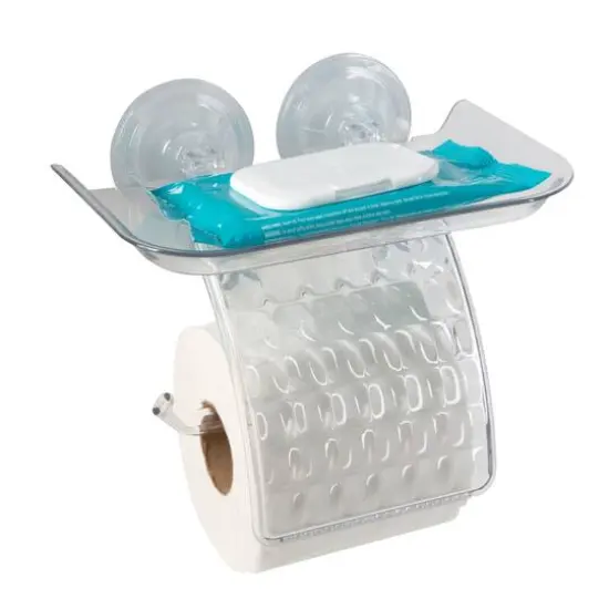 Bath Bliss Toilet Paper Dispenser with Cell Phone Holder Shelf {4}