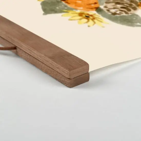 Happy Harvest Sunflower Wreath Teak Hanging Canvas {3}