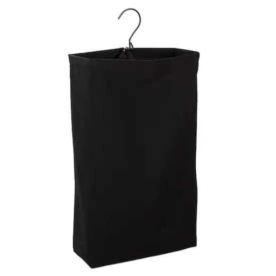 Household Essentials 27" Door Hanging Laundry Bag Black {1}