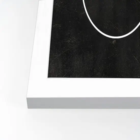 Moon Circle 5 11" x 14" White Framed Print Under Plexiglass {3}