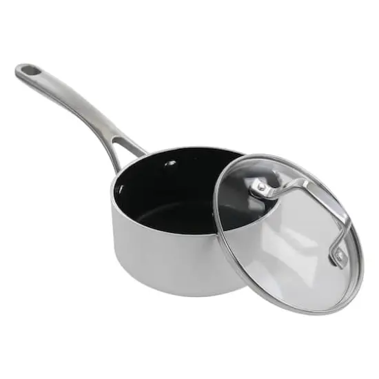 Martha Stewart 10 Piece Nonstick Hard Aluminum Cookware Set White {4}