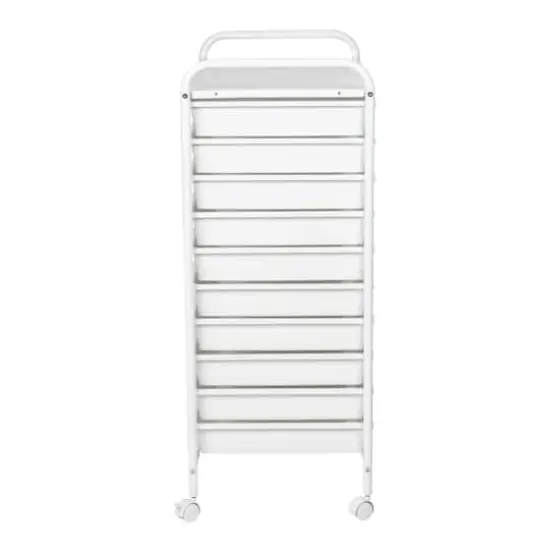 Honey Can Do White 15-Drawer Metal Rolling Storage Cart {10}