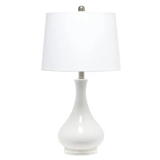 Lalia Home 26" Droplet Table Lamp with Fabric Shade White {1}
