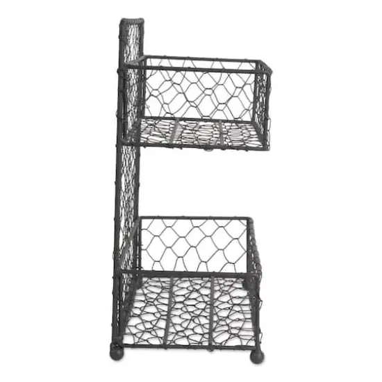 DII&reg; 11" Wide 2 Row Chicken Wire Spice Rack {4}