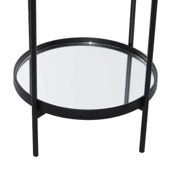 15" Black Contemporary Accent Table {4}