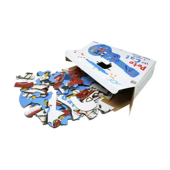 Pete the Cat 2-Sided Floor Puzzle Suitcase: 36 Pcs {6}