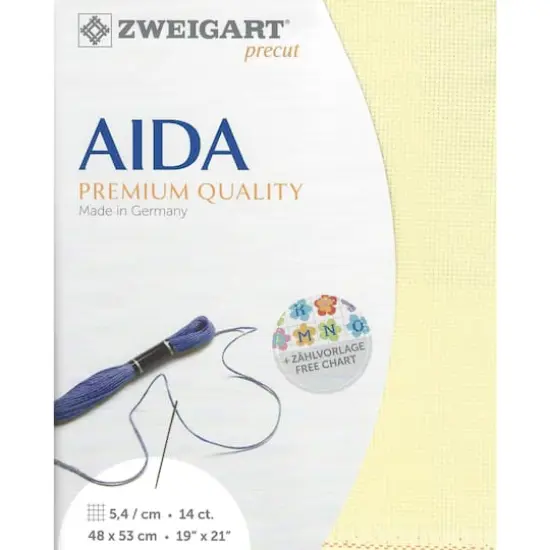 Zweigart&reg; Stern-Aida 14 Count Pre-Cut Fabric Yellow {1}